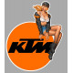 KTM right Pin Up laminated decal