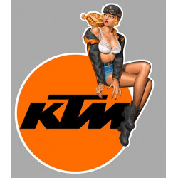 KTM Pin Up droite sticker vinyle laminé