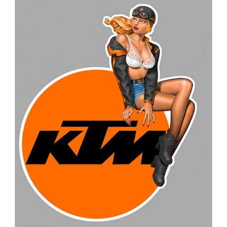 KTM Pin Up droite sticker vinyle laminé