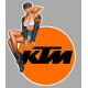 KTM Pin Up gauche sticker vinyle laminé