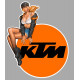 KTM left Pin Up laminated decal