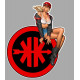 KREIDLER Pin Up droite sticker vinyle laminé