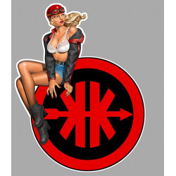 KREIDLER Pin Up gauche sticker vinyle laminé