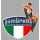 LAMBRETTA  Pin Up  droite Sticker vinyle laminé