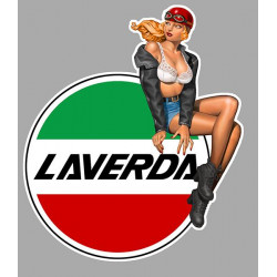 LAVERDA  Pin Up  droite Sticker vinyle laminé