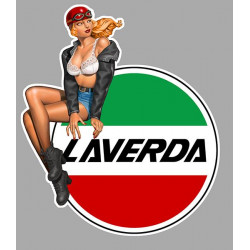 LAMBRETTA  Pin Up  gauche Sticker vinyle laminé