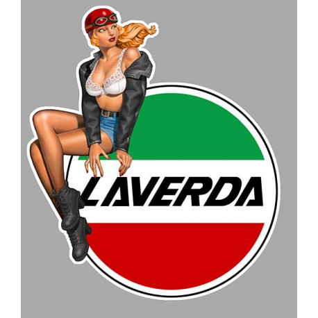 LAMBRETTA  Pin Up  gauche Sticker vinyle laminé