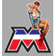 MOTOBECANE  " M " right Pin Up laminated decal