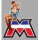 MOTOBECANE " M " Pin Up left laminated decal