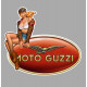 MOTO GUZZI  Pin Up gauche Sticker vinyle laminé