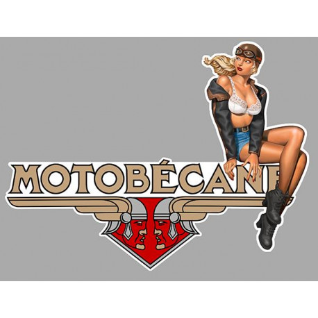 MOTOBECANE  Pin Up droite Sticker vinyle laminé