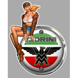 MOTO MORINI  Pin Up gauche Sticker vinyle laminé