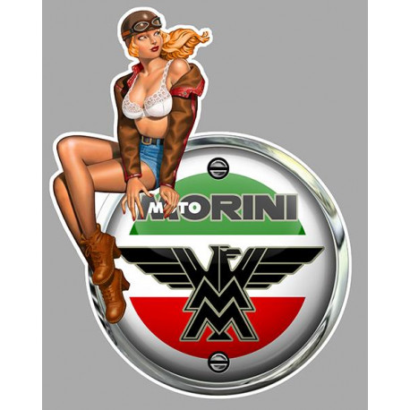 MOTO MORINI  Pin Up gauche Sticker vinyle laminé