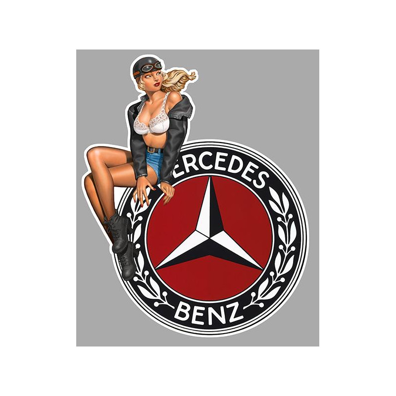 MERCEDES BENZ Pin Up left Laminated decal