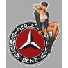 MERCEDES BENZ Pin Up  right laminated decal