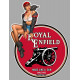 ROYAL ENFIELD  Pin up gauche Sticker vinyle laminé