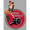 ROYAL ENFIELD  Pin up gauche Sticker vinyle laminé