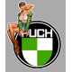 PUCH Pin Up gauche Sticker vinyle laminé