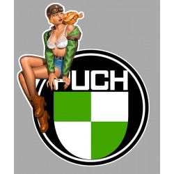 PUCH Pin Up gauche Sticker vinyle laminé