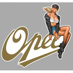 OPEL Pin Up  right laminated decal