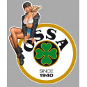 OSSA  Pin Up gauche Sticker vinyle laminé