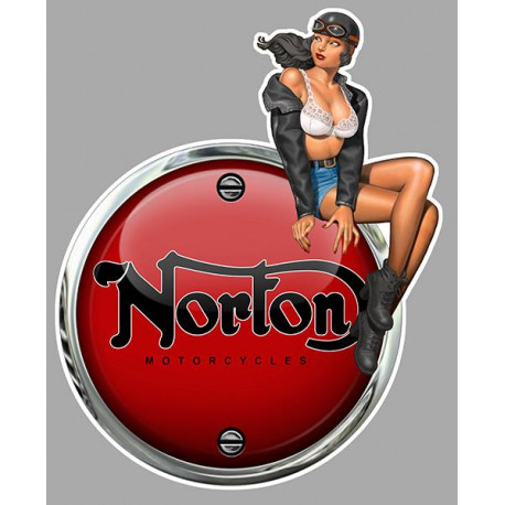 NORTON  Pin up droite Sticker vinyle laminé