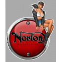 NORTON  Pin up droite Sticker vinyle laminé