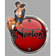 NORTON  left Pin up laminated vinyl decal