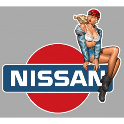 NISSAN right Pin Up  laminated decal