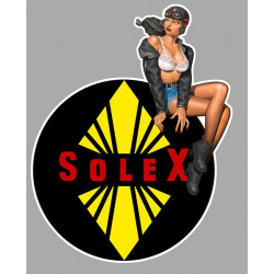 SOLEX  Pin Up droite Sticker vinyle laminé