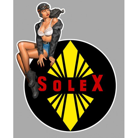 SOLEX  Pin Up gauche Sticker vinyle laminé