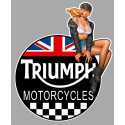 TRIUMPH  Pin Up droite Sticker vinyle laminé