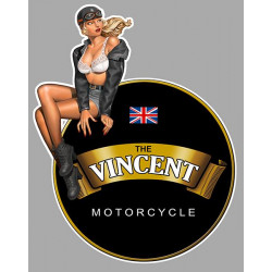 THE VINCENT  left Pin Up laminated vinyl decal