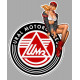 URAL Pin Up Sticker droite vinyl laminé