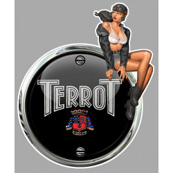 TERROT   right Pin up laminated vinyl decal