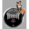 TERROT   Pin up droite Sticker vinyle laminé