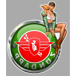 ZUNDAPP  right Pin Up laminated vinyl decal