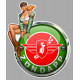 ZUNDAPP  Pin Up gauche Sticker vinyle decoupé