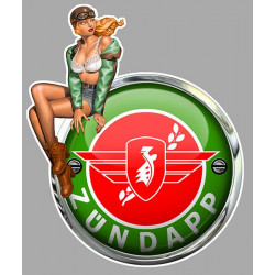 ZUNDAPP  left Pin Up laminated decal