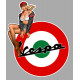 VESPA  Pin Up Sticker vinyle laminé gauche