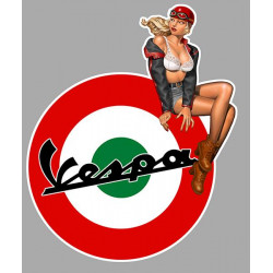 VESPA  Pin Up Sticker vinyle laminé droite