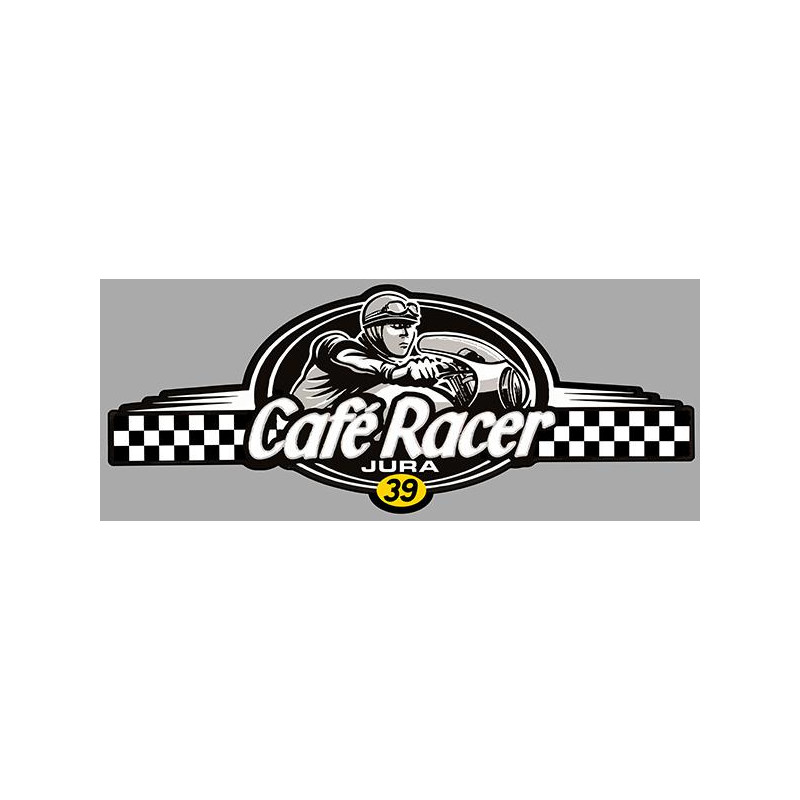 CAFE RACER bretagne logo FRANCE Sticker vinyle laminé 
