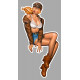 Vintade Pin Up  right laminated decal