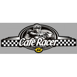 Dept  LOIRE ATLANTIQUE 44 CAFE RACER bretagne   Logo  Sticker vinyle laminé