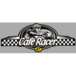 Dept  LOT ET GARONNE 47 CAFE RACER bretagne   Logo  Sticker vinyle laminé