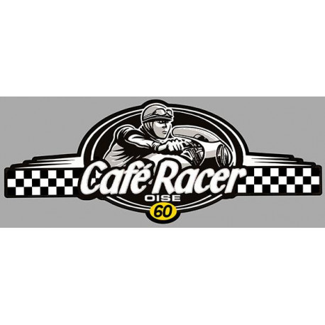Dept OISE 60 CAFE RACER bretagne   Logo  Sticker vinyle laminé