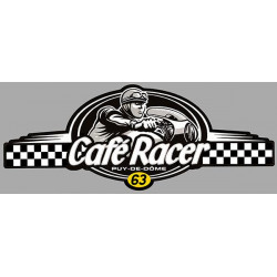 Dept PUY DE DOME  63 CAFE RACER bretagne   Logo  Sticker vinyle laminé