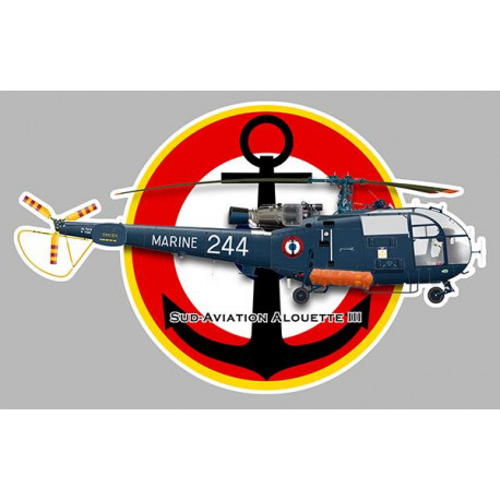ALOUETTE III COPTER laminated decal