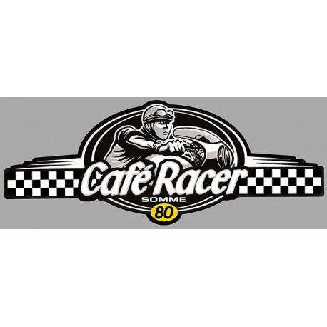 Dept SOMME  80 CAFE RACER bretagne   Logo  Sticker vinyle laminé