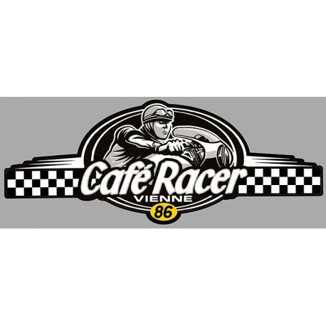 Dept VIENNE  86 CAFE RACER bretagne   Logo  Sticker vinyle laminé